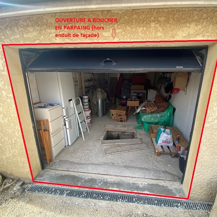 Garage avant transformation en espace habitable